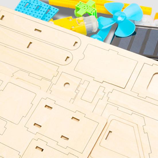 3D Wooden Track Battery Toy with Rolling Ball Puzzle Operated Electric Adults Kids DIY Handmade Puzzle STEM