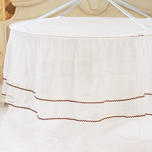 Atyhao Betthimmel, Atmungsaktiv, Hohe Dichte, Einfache Installation, Waschbar, Himmelvorhang, Moskitonetz für Indoor-Camping (Weiß)