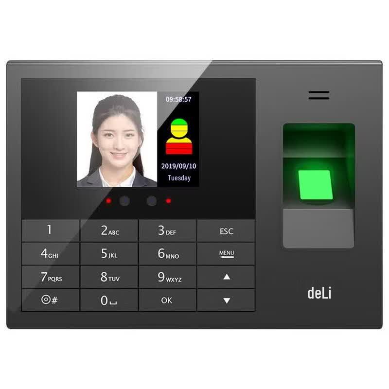 Deli Smart Biometric Time Clock CN plug (adapter included)