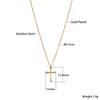 Hot Selling 14K Gold Plated Stainless Steel Necklace Zircon Cross Fashion Jewelry Women Gift Hypoallergenic Durable