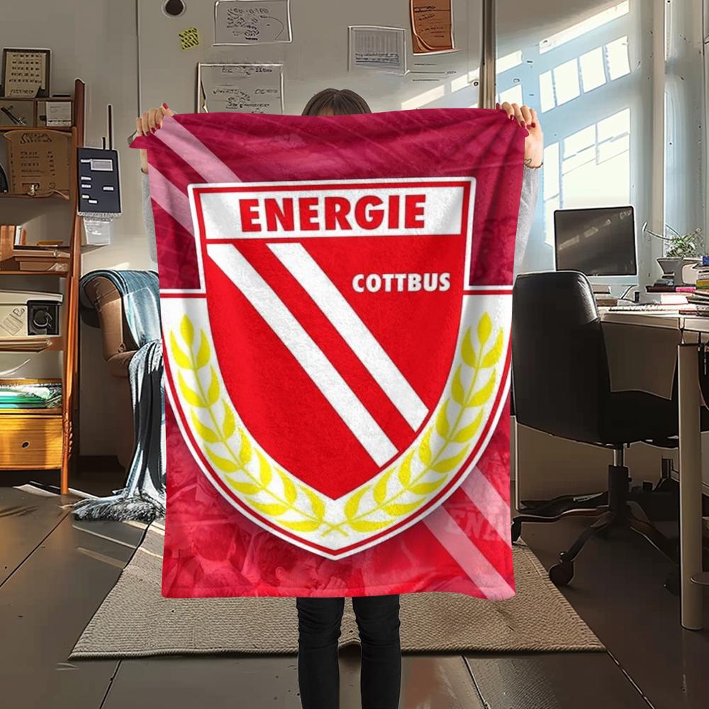 1 Stück Energie Cottbus Aufdruck Flanelldecke, Hohe Qualität, Bequem für Alle Jahreszeiten, Heimdekoration, Wärme und Komfort, Perfekt für Weihnachtsgeschenke38