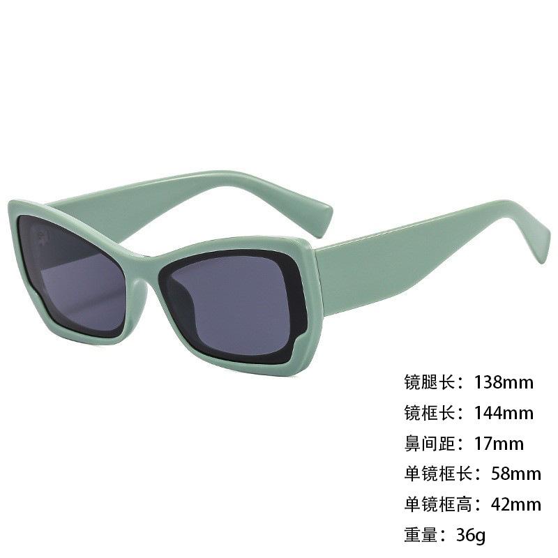 Foreign Trade Sunglasses Wide Legs Big Frame Vgo88 Men'S And Women'S Jelly Color Personalized Uv400 Sunglasses