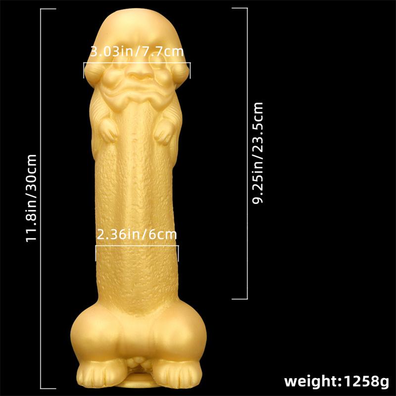 Stor skallet overdimensjonert gull silikon analplugg myk formet anus anal ekspansjon overdimensjonert tykk dildo masturbator