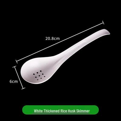 Disposable Rice Husk Slotted Spoons (5-Pack)