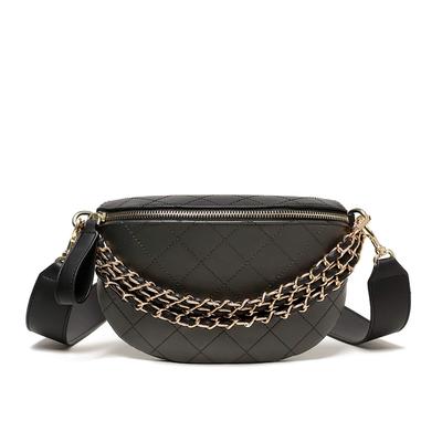 [D-mmsu] Women's Small Crossbody Bag, Shoulder Bag, Cute and Popular Leather Chain Bag, PU Leather Mini Bag, Fits Long Wallets, 3-Way Quilted Bag