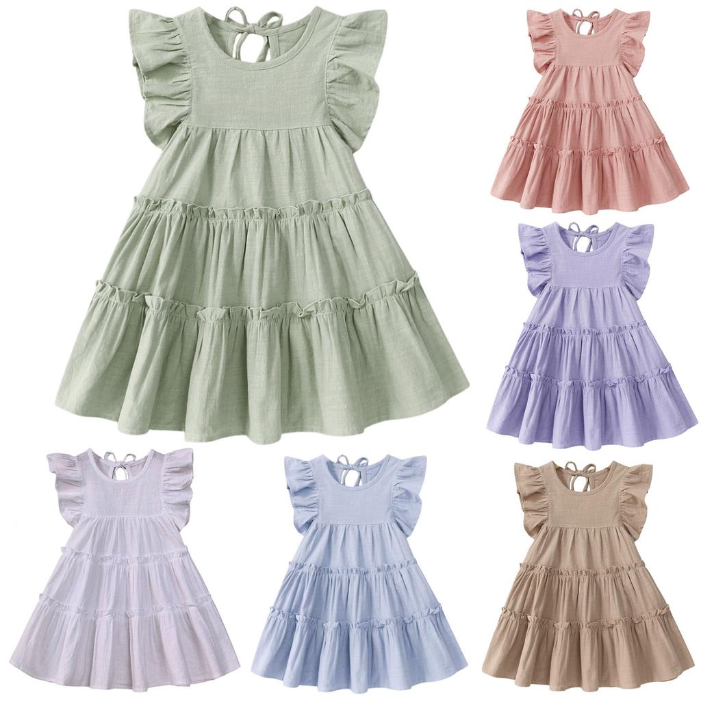 Dětská Letní Třída A Volnočasová Roztomilá Dívčí Sladký Vítr Volánová Princeznovská Sukně