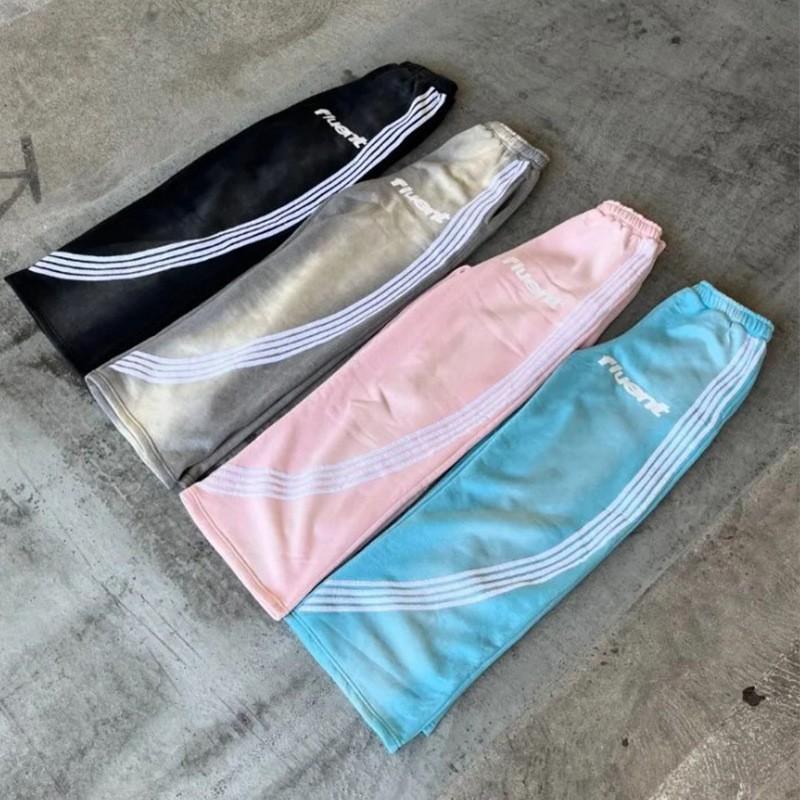 Pantaloni a gamba larga a righe ZYLLO Y2K Uomo Donna Casual Streetwear Quotidiano Pantaloni Sportivi Gotico Punk Hip Hop Street Larghi Elastico in Vita Pantaloni