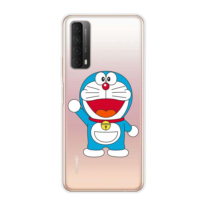 Roztomilý Doraemon pro Huawei Y9S Y6S Y8S Y9A Y7A Y8P Y7P Y5P Y6P Y7 Y6 Y5 Pro Prime 2020 2019 měkké pouzdro na telefon