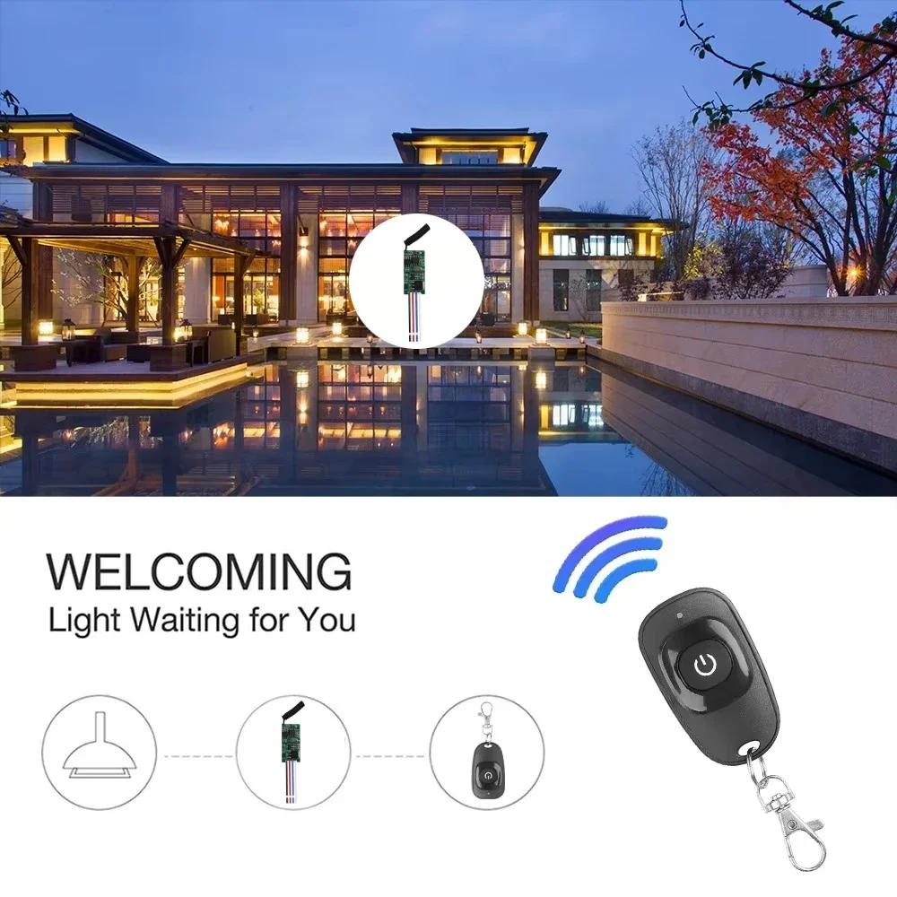 433MHz Wireless Remote Control Motor Switch DC 3.6V 12V 24V Mini Motor Controller 433 MHz Transmitter LED Remote Control
