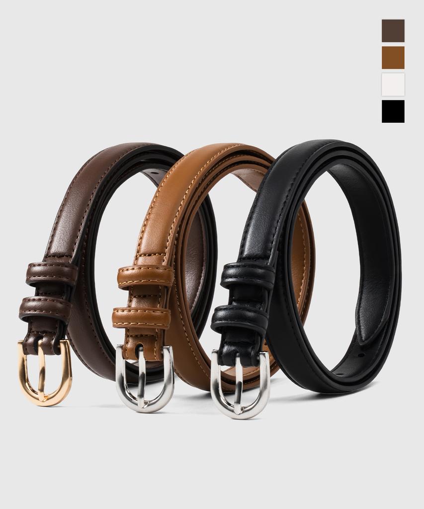 Nuateuseutyudio Basic Slim Round Leather Belt_6Color