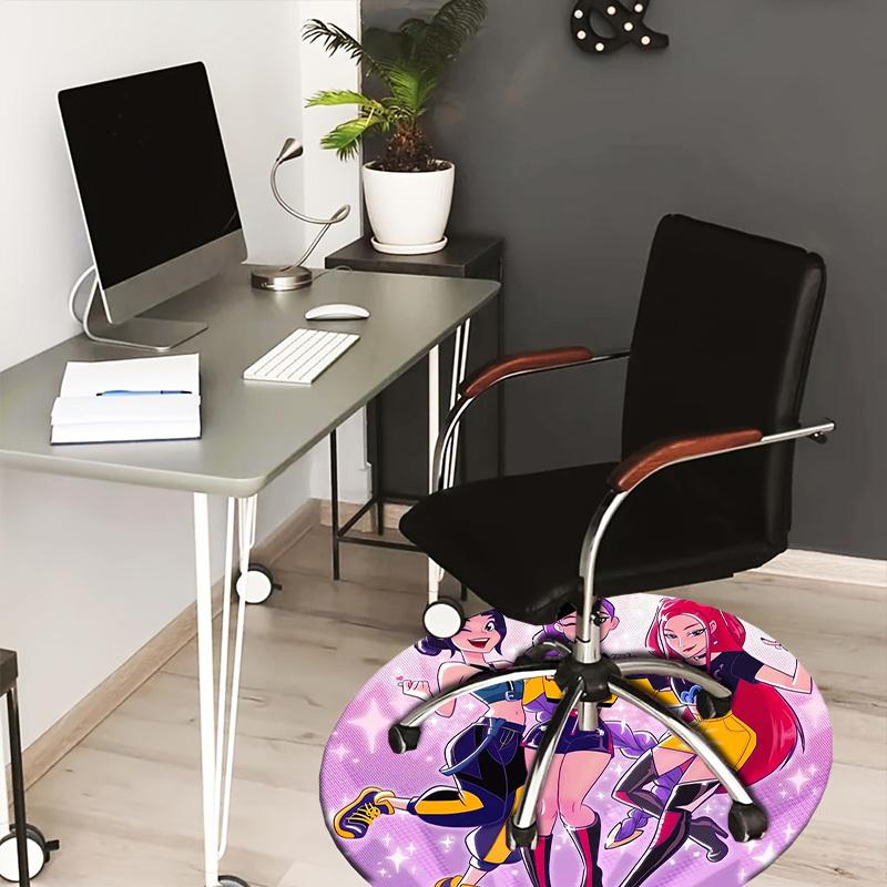 

1pc Colorful Fashion Friends Round carpet, Made of Polyester,Perfect for Decorating Office Chairs, Living Rooms 80cm