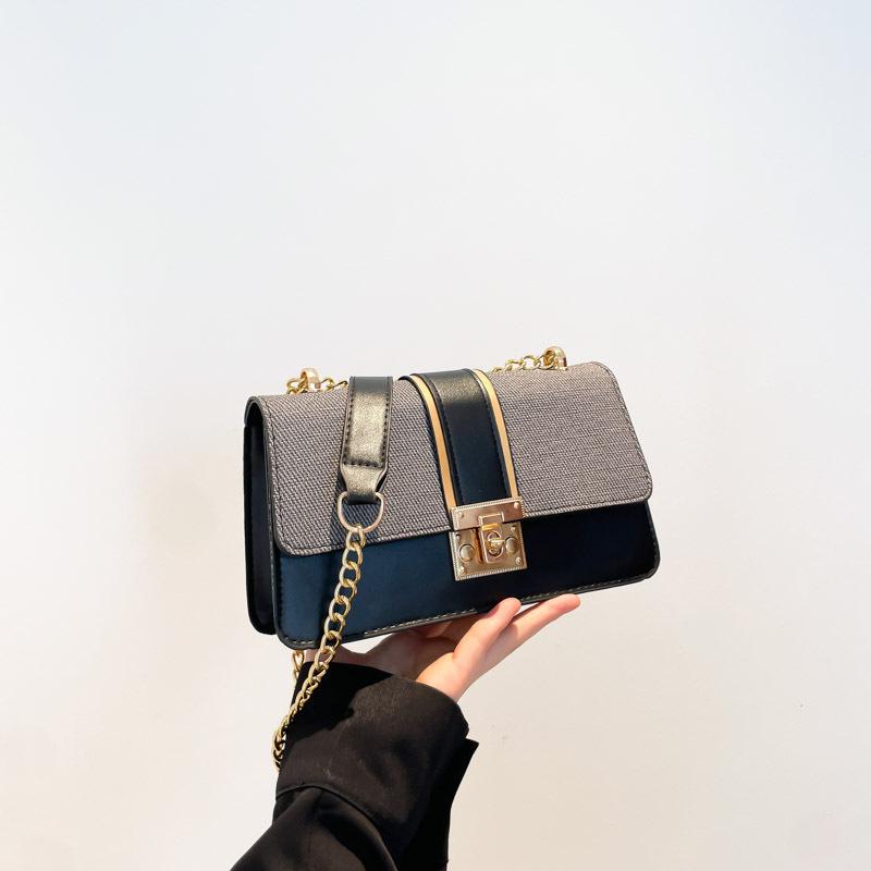 2025 New Korean Version Fashion Chain Bag Trend Texture Casual Color Matching Commuter Shoulder Oblique Span Bag