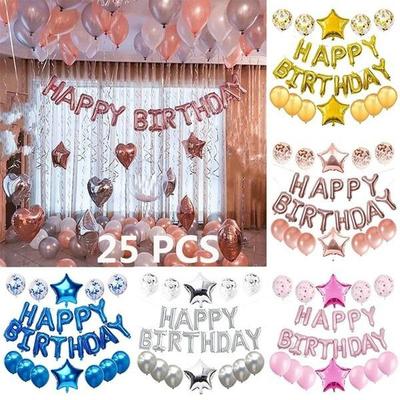 Confetti Latex Balloons Happy Birthday Wedding and Party Balloon Decoration Event Party Ballon  Aluminum Foil Balloons  Decorations