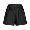 Women Elastic Waist Casual Shorts with Pockets Lightweight Loose Fit Summer Shorts for Outdoor Activities and Daily Wear