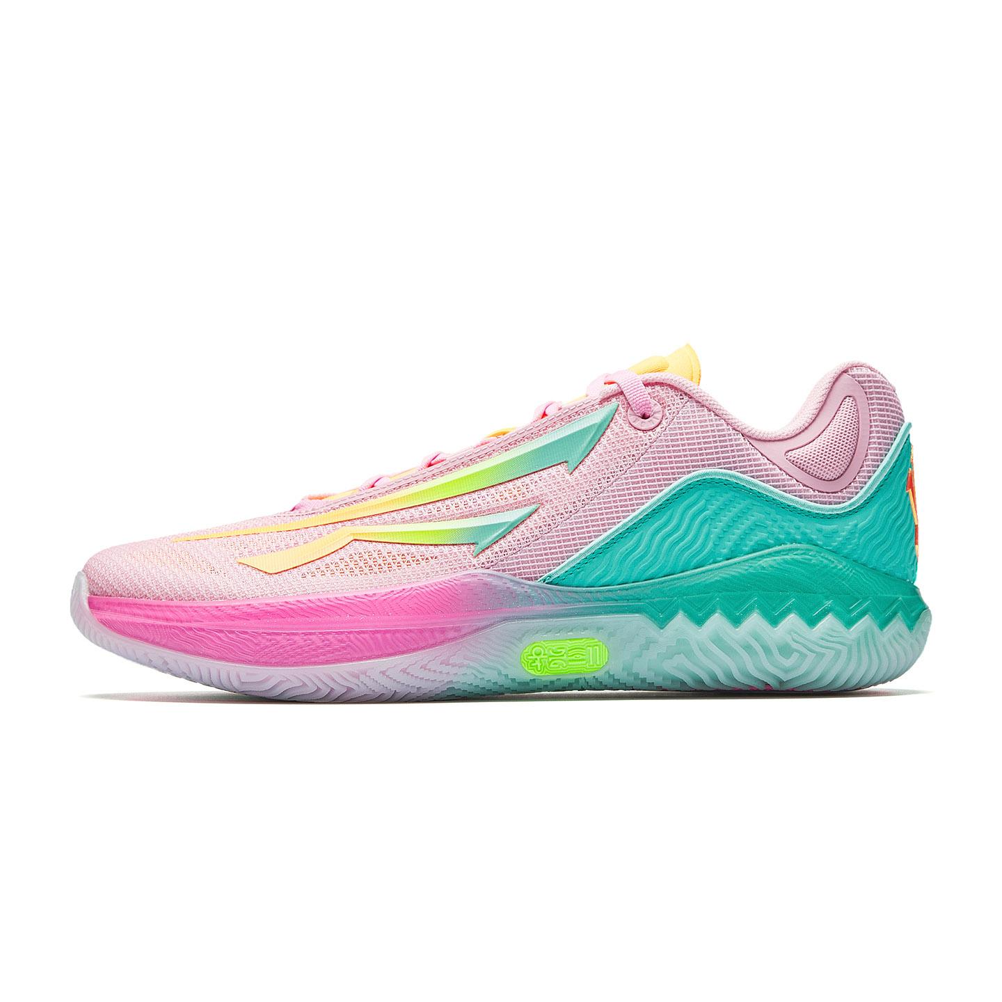Anta Kai Speed 2 Professional Basketball Shoes Men Sneaker Light-Pink Clear-Blue 912621114-1 44.5