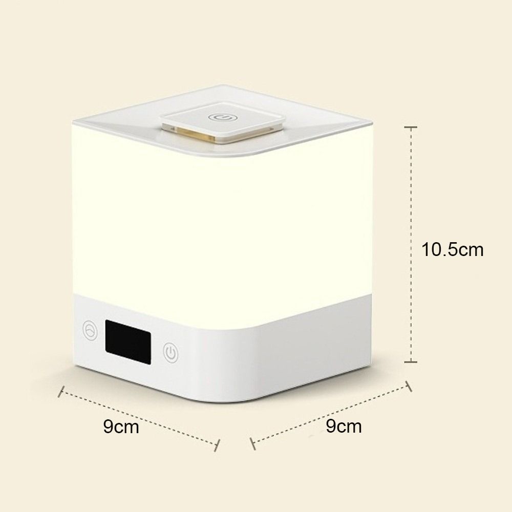 Time Display Night Light Dimmable Light Touch Sensor Bedside Light Rechargeable Energy Saving Nursery Light Bedroom Decor