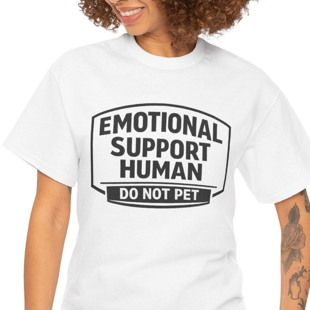 Emotional Support Human Mens Kids T Shirt | Do Not Pet badge graphic