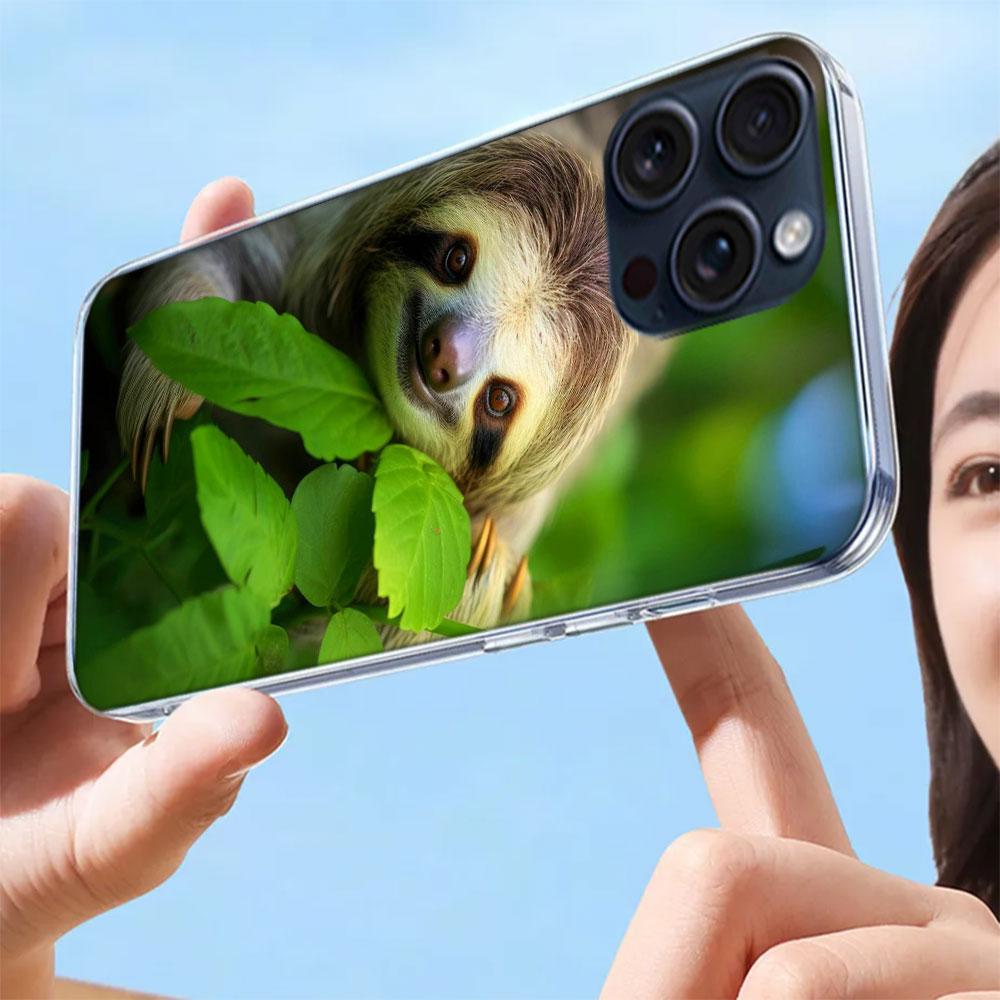 Cute Sloth Clear Phone Case For Iphone 17 Air 16 Pro Max 15 Pro 14 Plus 17E 16E 11 13 12 Mini Cover Cases Fundas Cell TPU Capa S