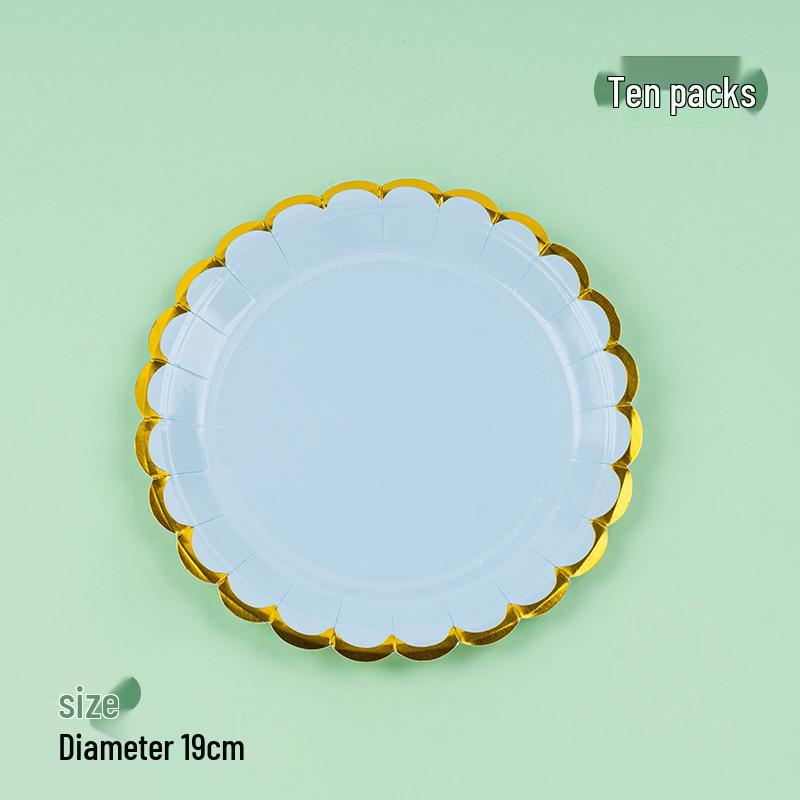 Disposable Party Supplies Set: Paper Plates and Cups for Birthdays and Weddings