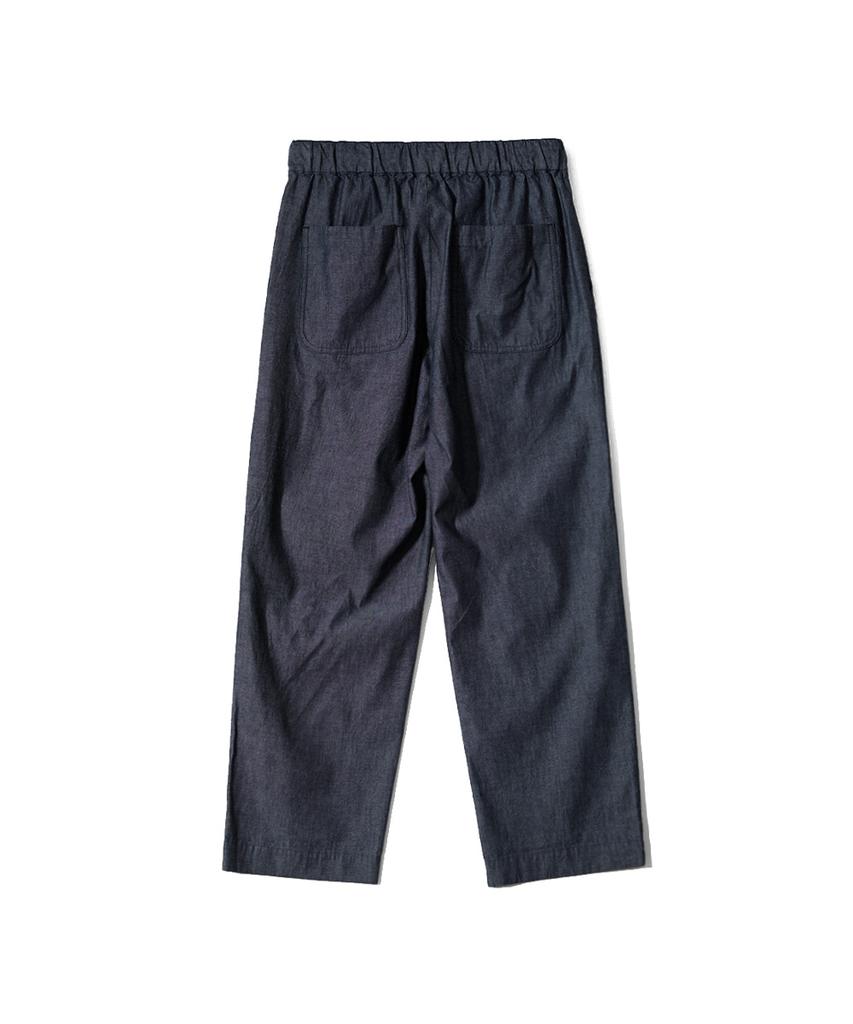 Holliseon Cove Chambray Drape Loose Pants Dark Navy
