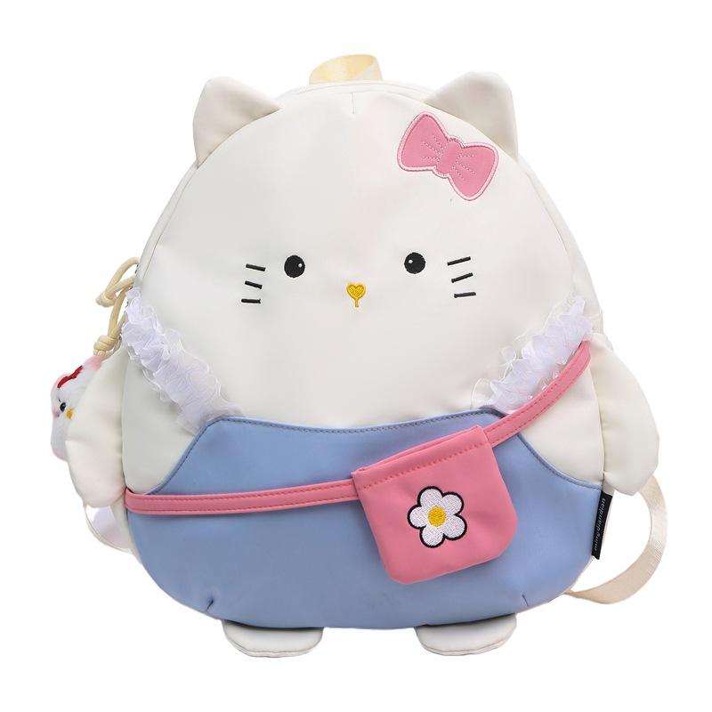 Schoolbag1011 Cute Cat Cute Face Large Capacity Casual Backpack New Trend Japanese Soft Girl New Travel Backpack