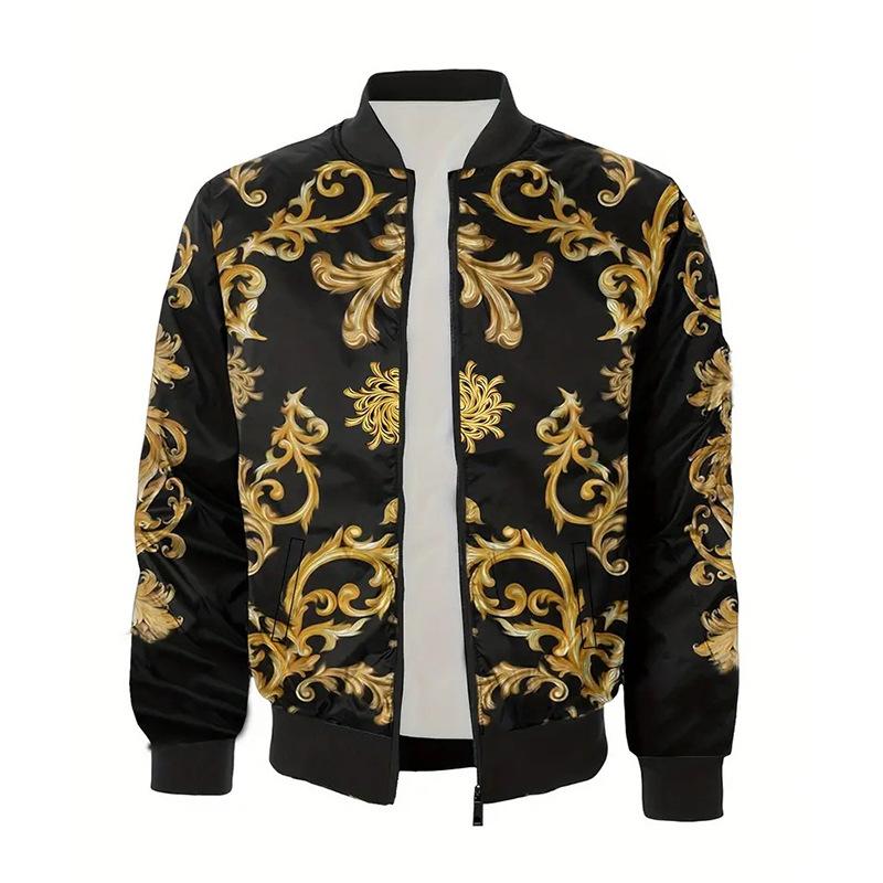 Luksusa baroka bombera jaka, unisex, ar