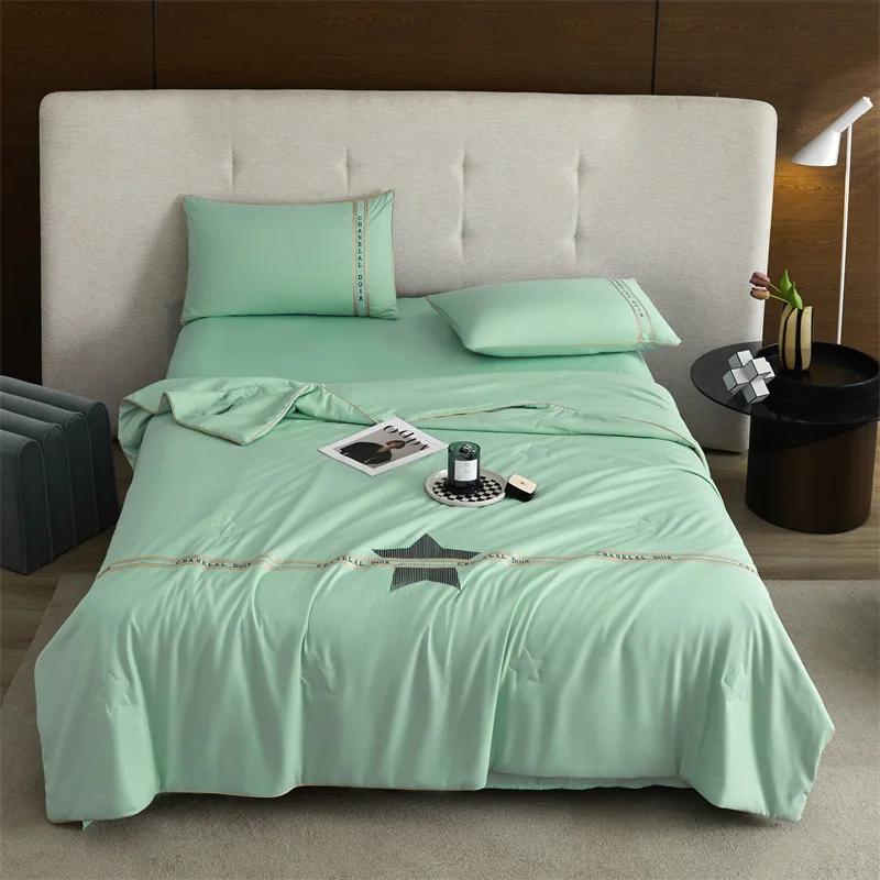 Четырехсезонное хлопковое соевое антибактериальное летнее одеяло класса А серии — фото 4