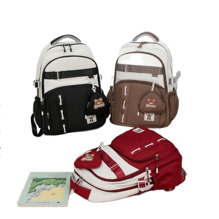 Schoolbag Korean version ins style high value large capacity schoolbag female junior high school high school student college student lightweight