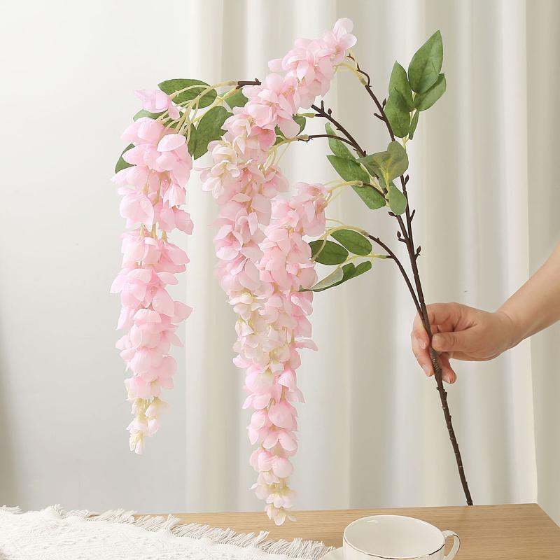 108CM Decorative Artificial Flowers Vine Fake Hanging Garland for Garden Venue Wedding Room Decor Lifelike