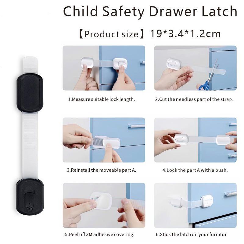 Multifunktionale Kindersicherung für Schränke und Toiletten