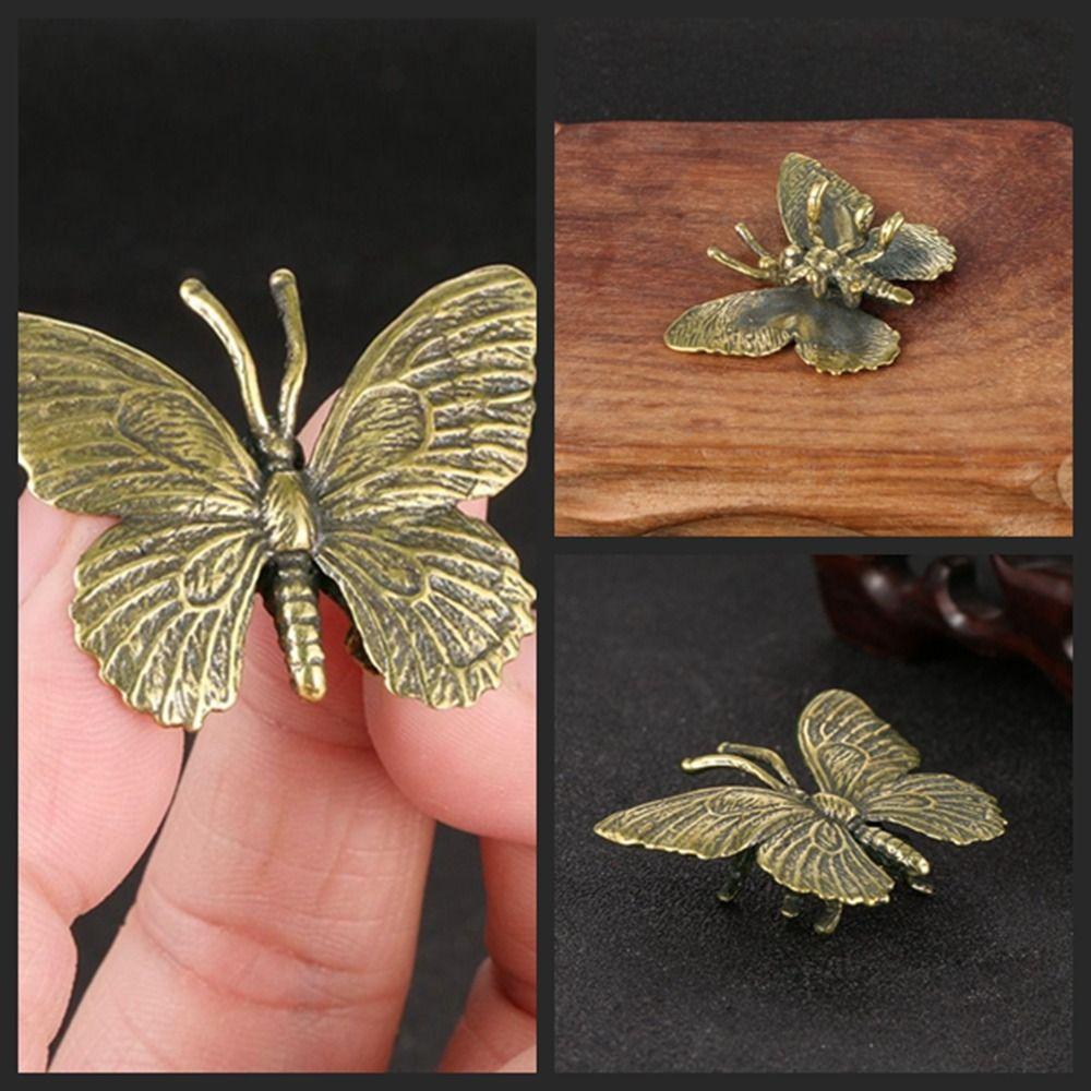 

Vivid Butterfly Figurines Pure Copper Brass Butterfly Creative Office мідний