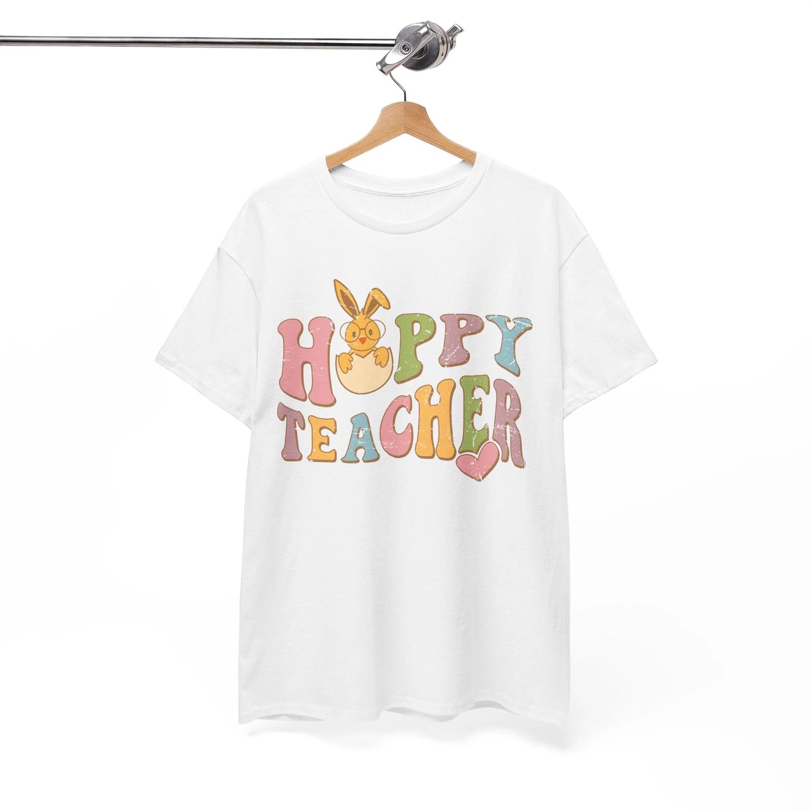 HOPPY TEACHER Shirt | Teaching is a Work of Heart T-Shirt | Inspiring & Fun Gift L