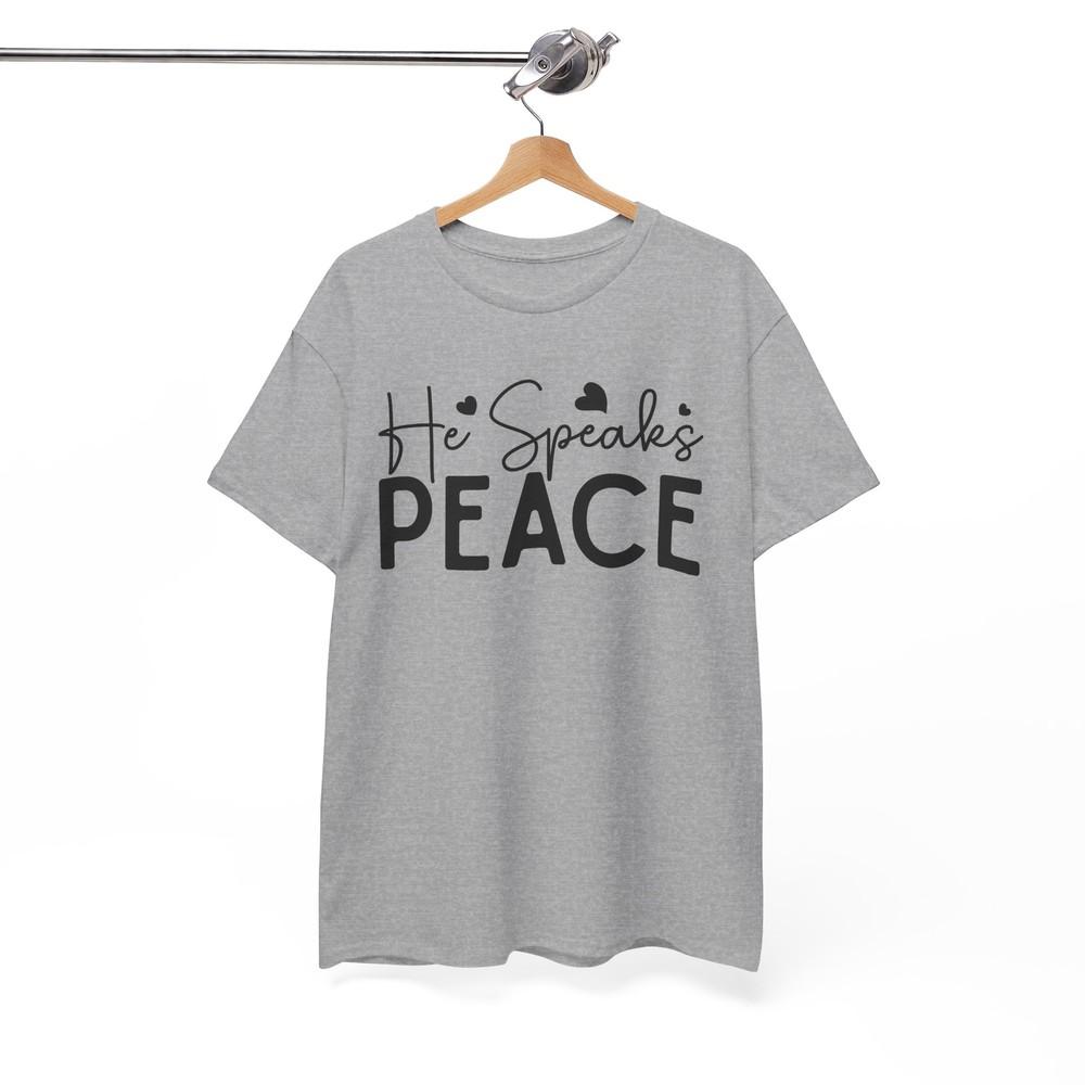 

Футболка «Мир во всем мире» | Футболка «Любовь Гармония против войны» | Он говорит мир L