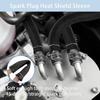 Spark Plug Wire Heat Shield, 8Pcs 2500° Spark Plug Boot, Spark Plug Heat Shield Sleeve for SBC BBC 350 454 Plug Boot Protector, 6 Inch Black