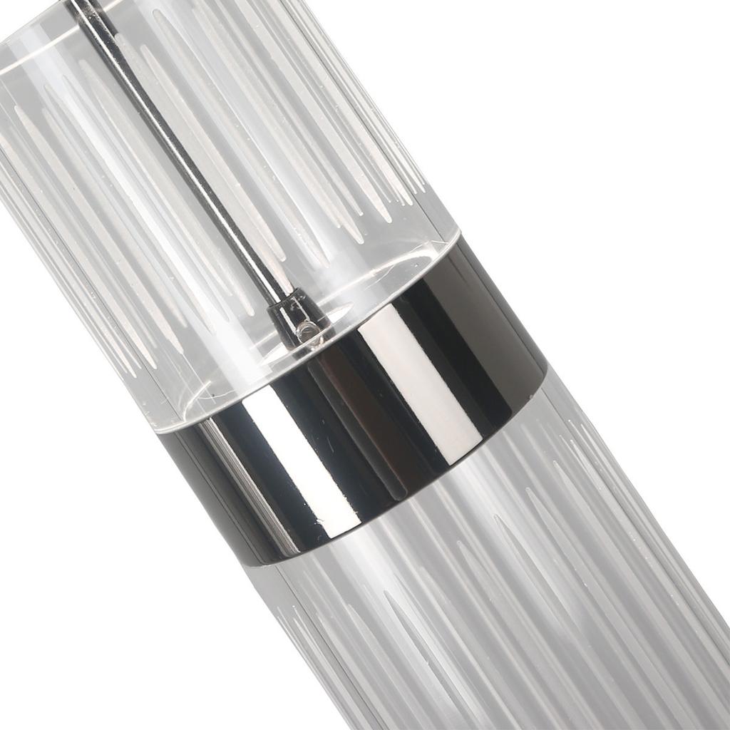 Lampa Wisząca Nowoczesna Ozdobna Przezroczysta Tuba Elementy Chrom Zmienna Barwa Led 6W Ambiente Light Prestige