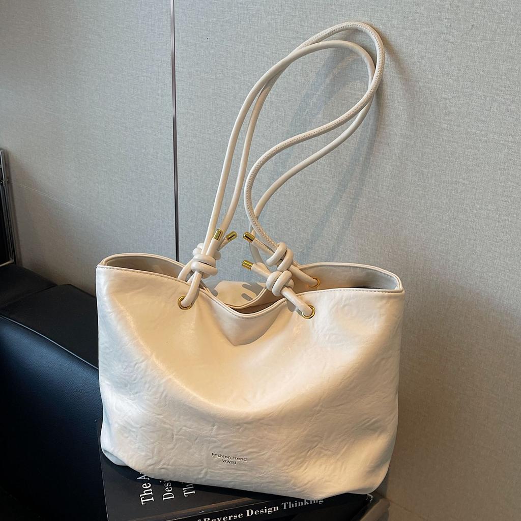 New large-capacity women's bag 2025 new trendy fashion simple shoulder bag foreign casual versatile tote bag