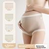 Modaier Maternity Underwear, High-Waist Ice Silk Seamless, Comfortable Breathable Belly Support Shorts for Early to Late Pregnancy