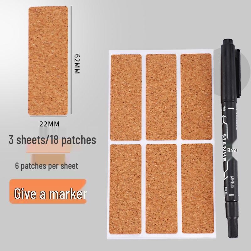 Vintage Cork Label Stickers: Waterproof Sticky Notes for Wire Network Cable and Journal Classification.