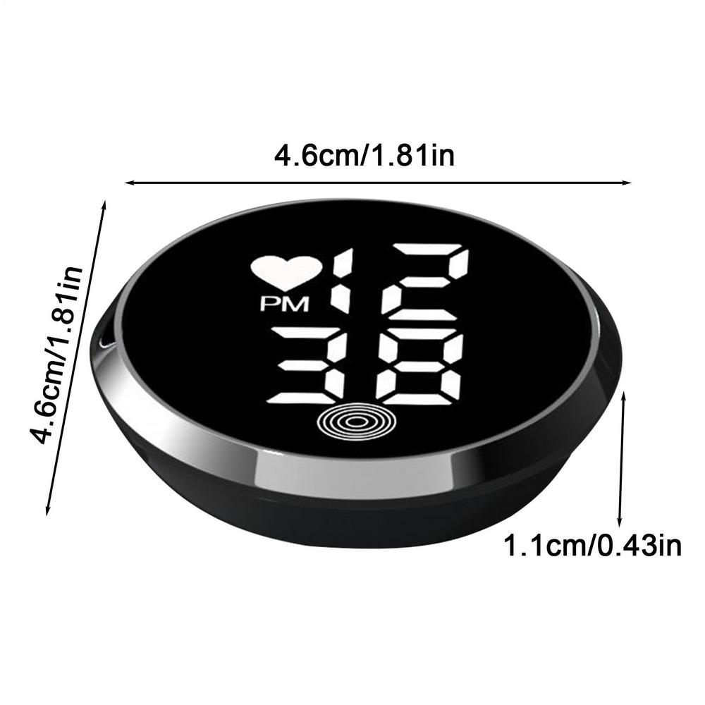 Small Stick On Clock Car Dashboard Digital Clock Automotive Adhesive Digital Clocks With LED Time Display For Dashboard Air Vent