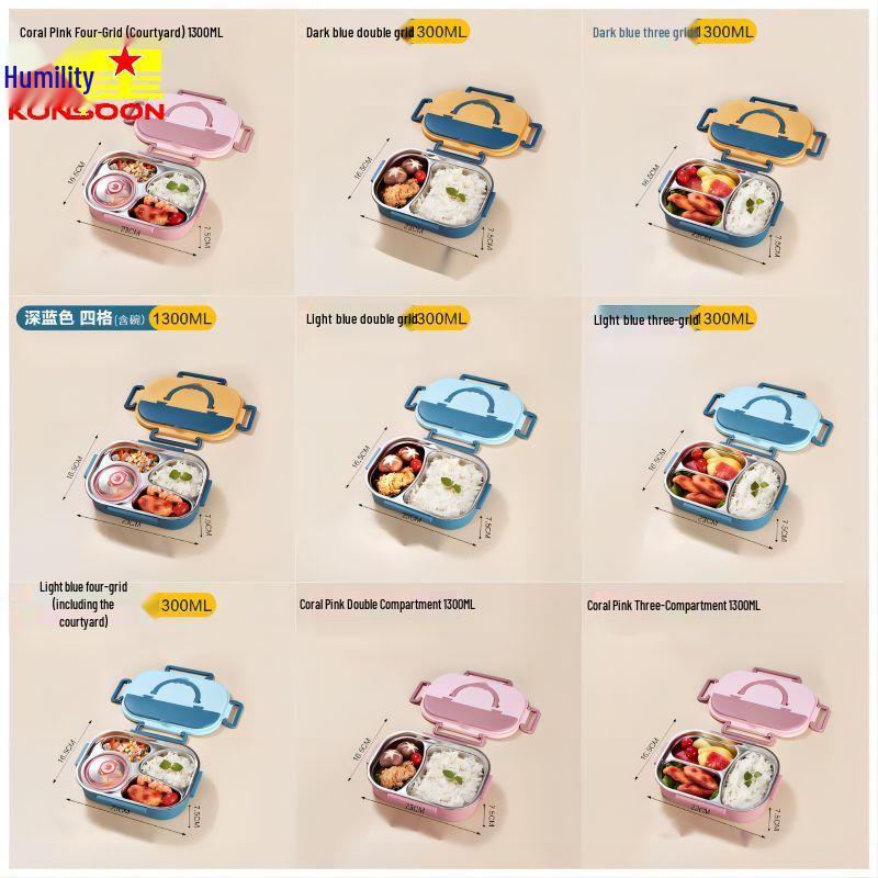 Kids 304 Stainless Steel Divided Lunch Box