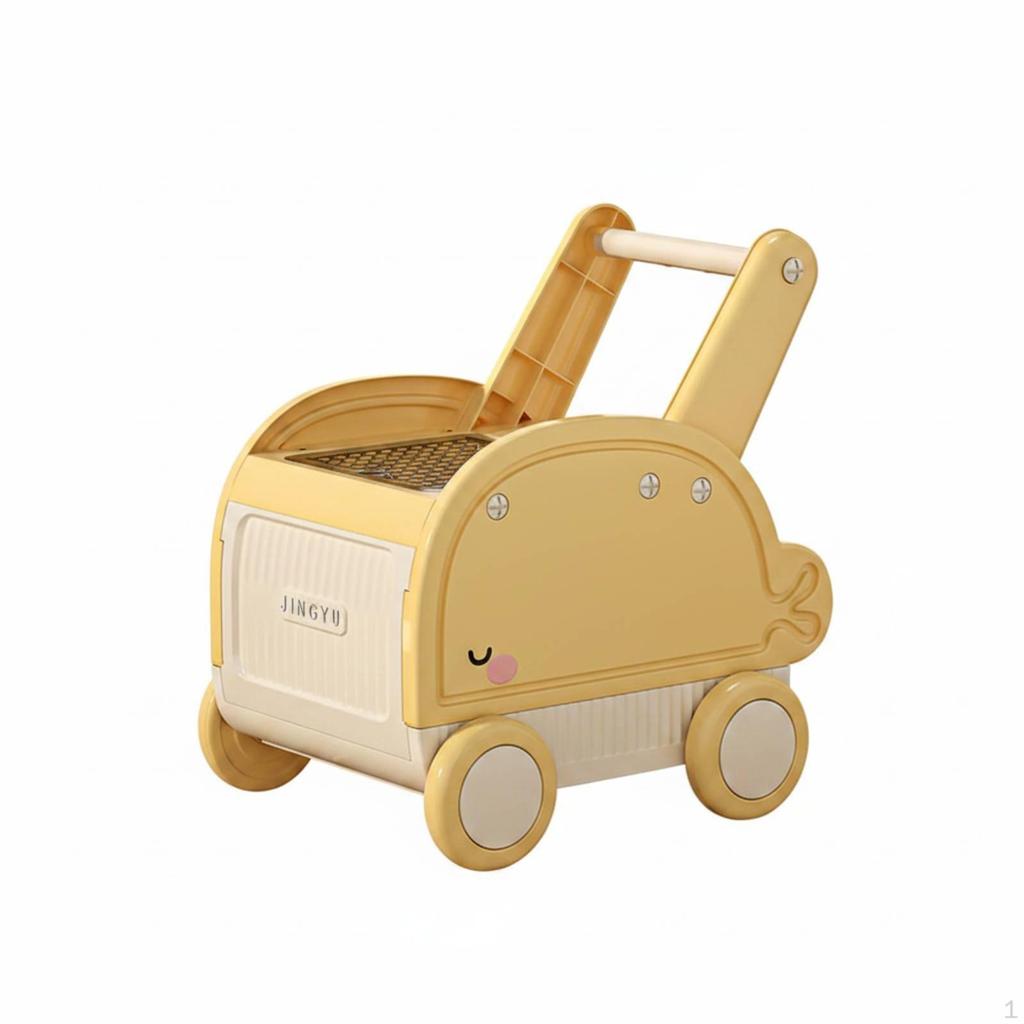 Young Child Push Toy Storage Multi-Functional Rolling Chest Large Capacity