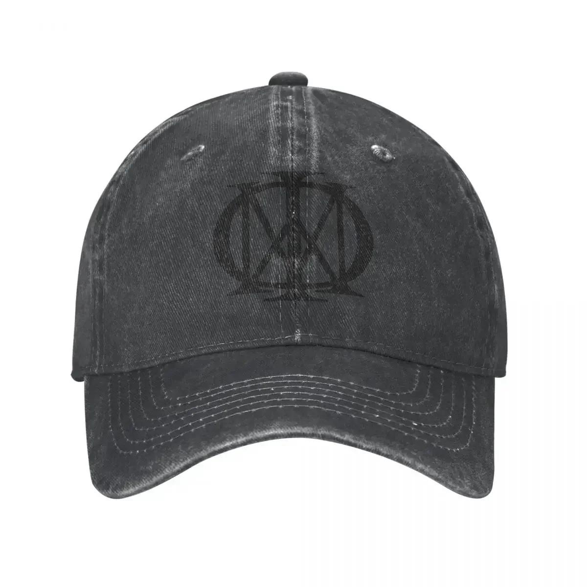 XIXIGO Cap Zwarte Dream Theater Logo Baseballpetten Vintage Verweerd Gewassen Zonneklep Heren Dames Buitenactiviteiten Verstelbare Pasvorm Petten Pet One Size