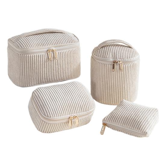 

4 шт./Набір Вельветова косметичка Дорожня сітчаста косметичка-органайзер Набір Портативні милі міні-сумочки Футляр для зберігання Клатч кавовий