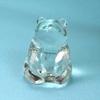 Four Cart Cute Handmade Glass Craft "Sitting Bear" x 3-Piece Set