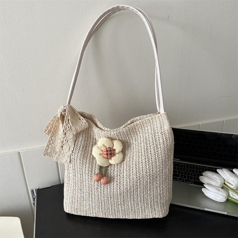 Pc Woven Bag With Magnetic Closure For Daily Street Style Fashion