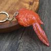 6 Pcs Chicken Wing Keyrings Decorative Keychain Car Key Chain Simulation Food Keychain Hanging Ornaments Bag Pendant