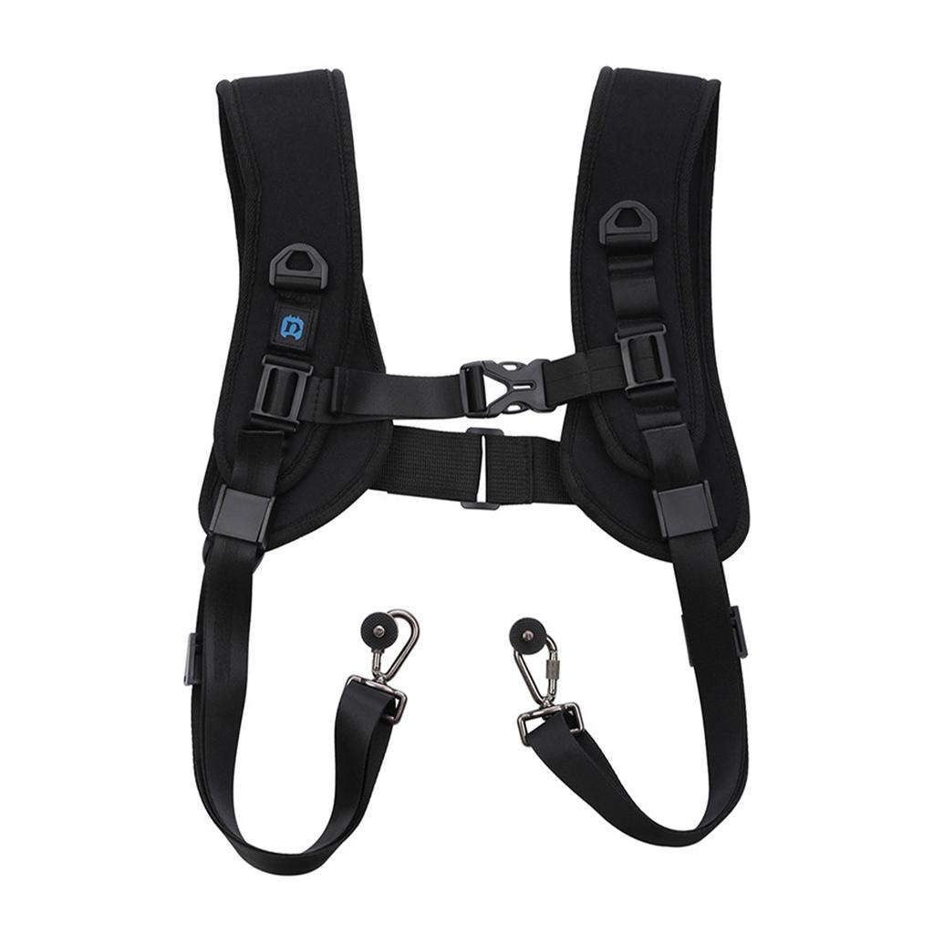 Quick Release Double Shoulder Camera Straps Harness for DSLR SLR Cameras with Safety Tethers and Accessories