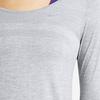 Nike Solid Color Crew Neck Long Sleeve Running Training T-Shirt Women Tops Gray 644684-012