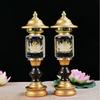 Fotai Changming Lamp, Household LED Crystal Lotus Lamp, Heart Sutra Buddha Offering Lamp, Prayer, Feng Shui, Buddha Utensils