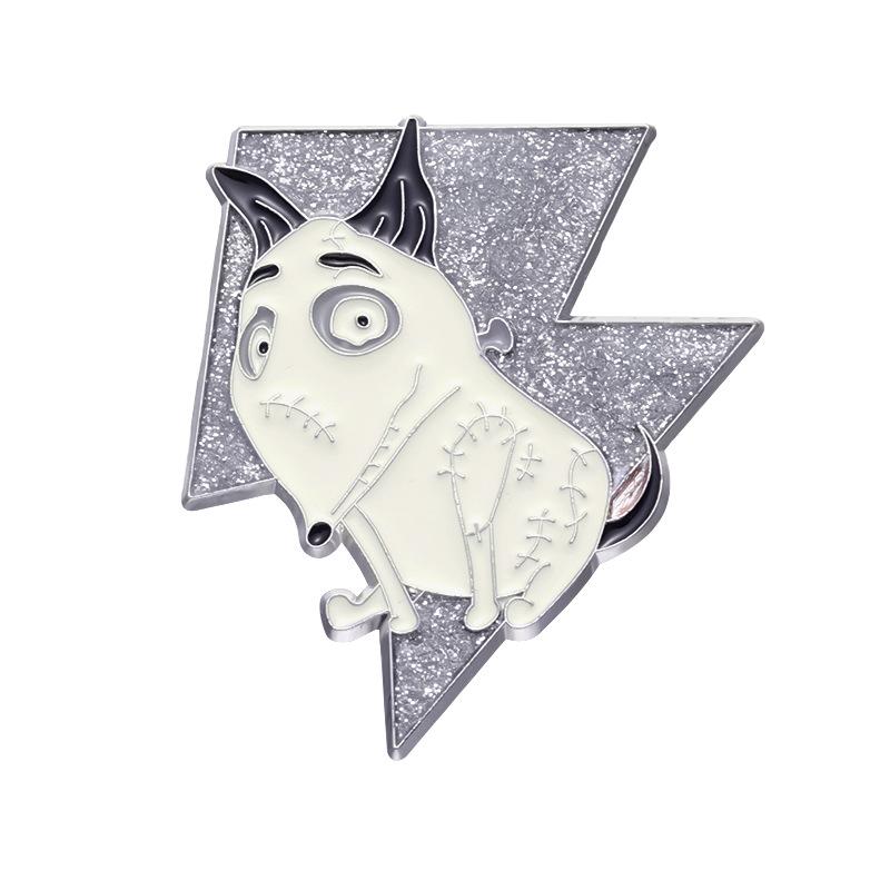Shaped Animal Fun Injured Puppy Metal Badge For Backpack Decoration And Personal Style